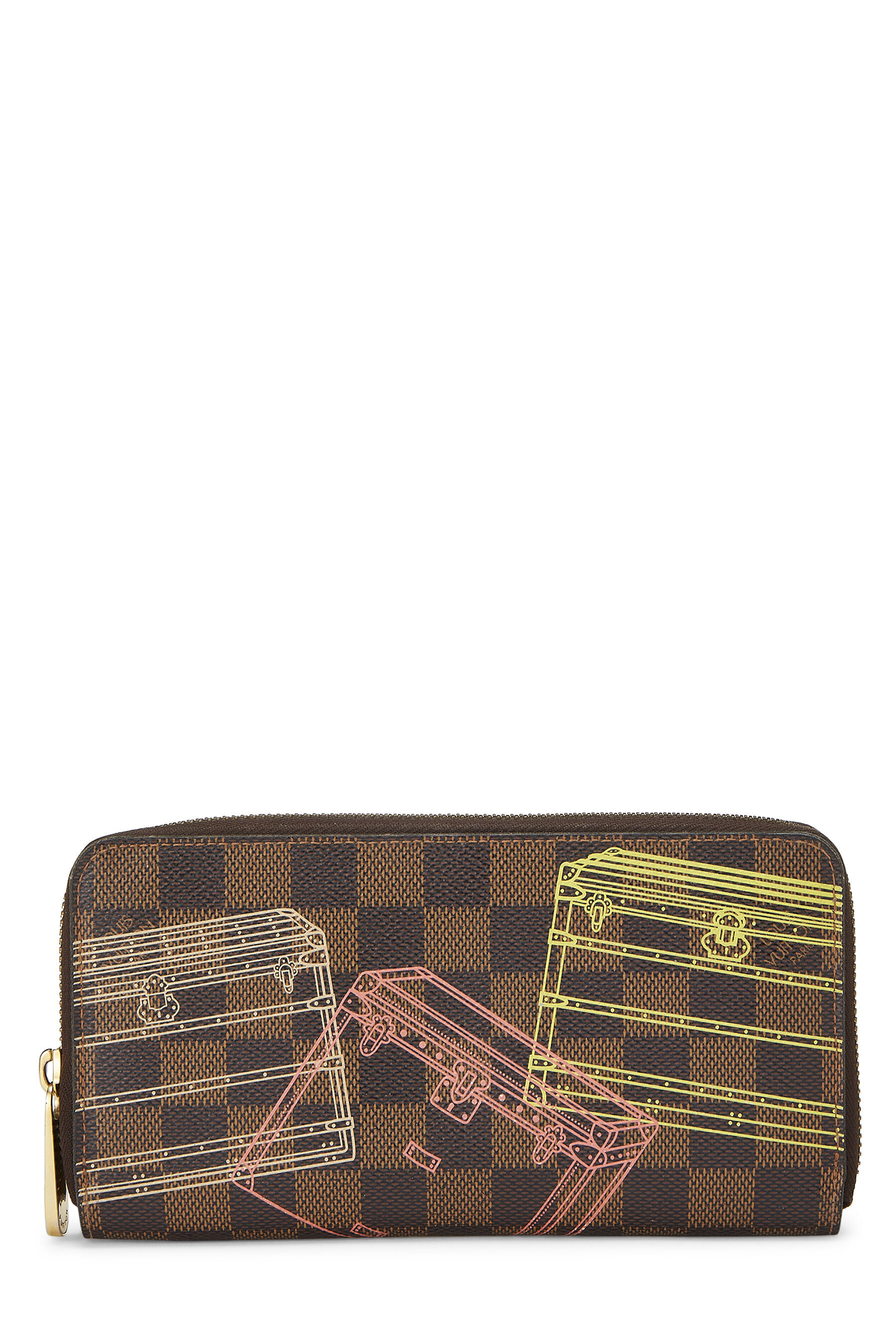 Pre-Owned Damier Ebene Trunk Zippy QJA0FKD30B000
