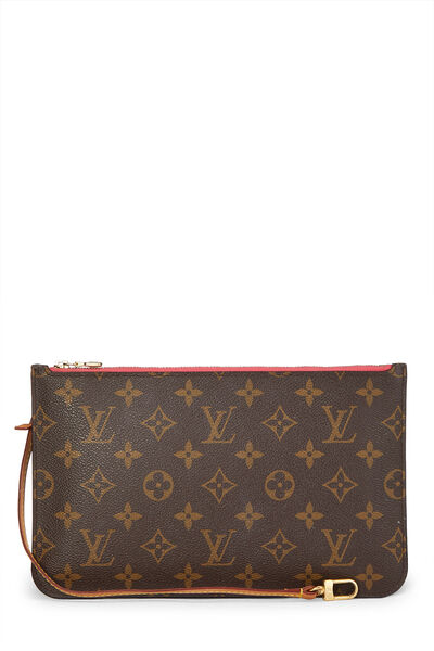 Pink Monogram Canvas Neverfull Pouch MM