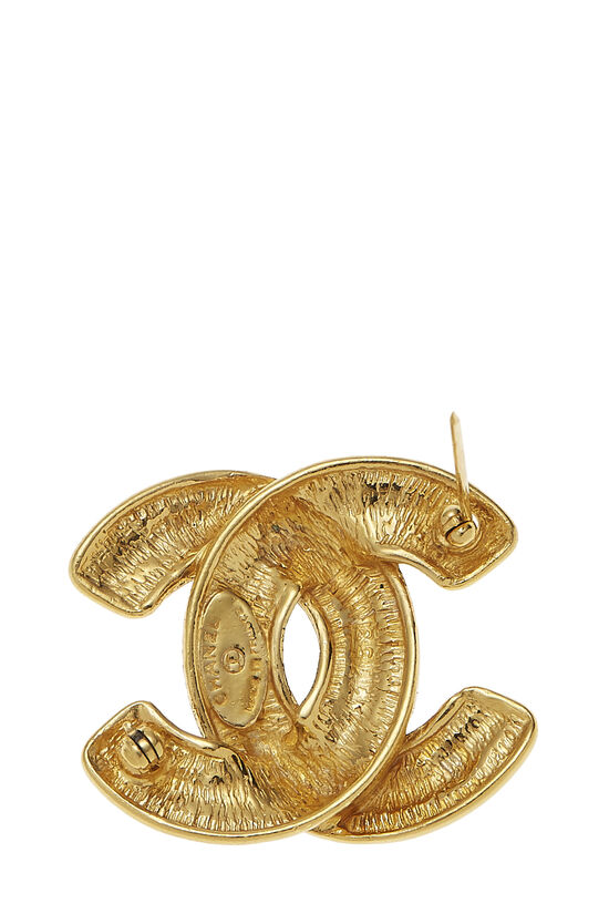 Gold Quilted 'CC' Pin Medium, , large image number 2