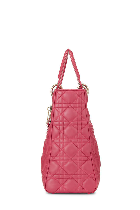 Pink Cannage Quilted Lambskin Lady Dior Large, , large image number 5