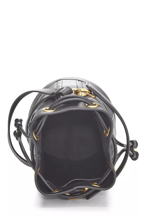 Black Cannage Calfskin Bucket Backpack, , large image number 5