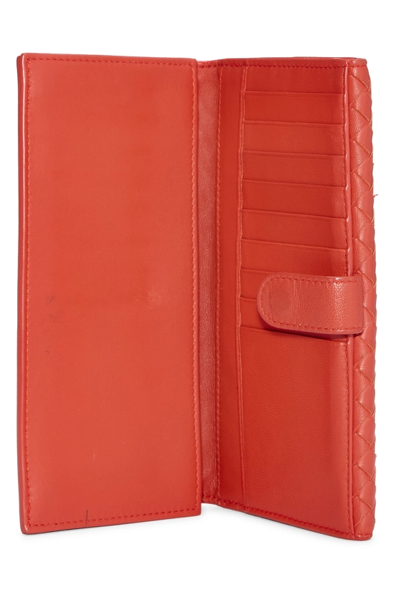 Orange Intrecciato Wallet, , large image number 3