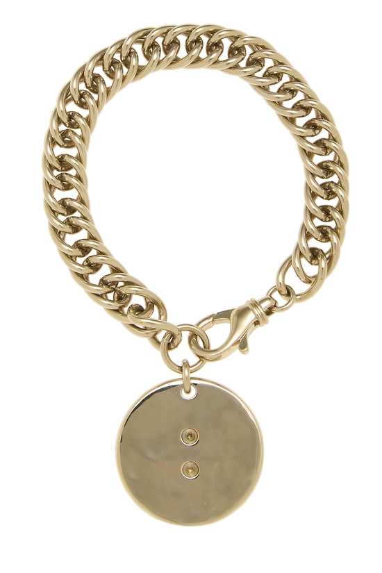 Gold 'CC' Chain Bracelet Large, , large image number 1