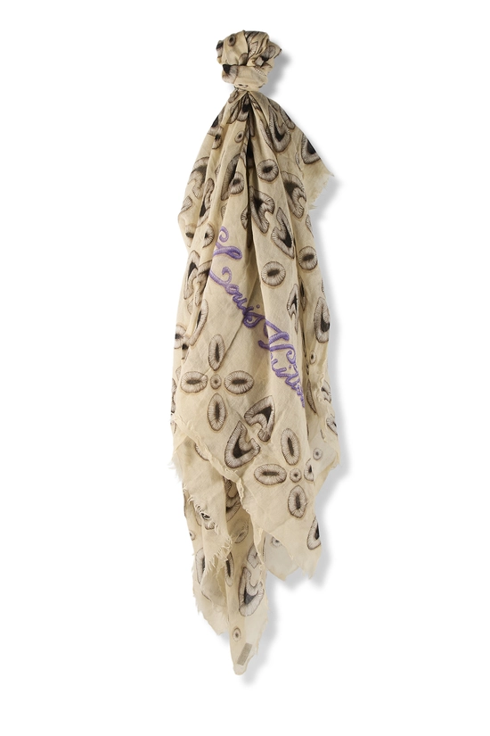 Beige Printed Cashmere-Blend Shawl , , large image number 0