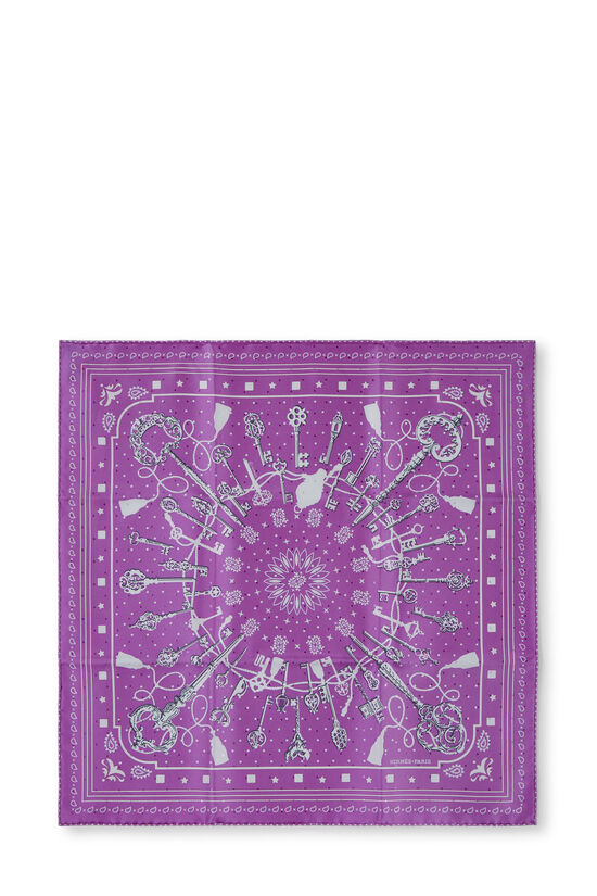 Purple & Multicolor 'Les Cles' Bandana, , large image number 0