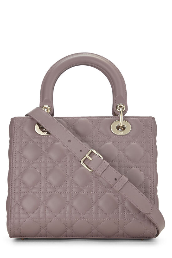 Purple Cannage Quilted Lambskin Lady Dior Medium, , large image number 3
