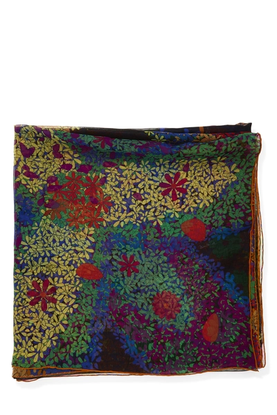 Multicolor 'Couvertures et Tenues du Jour' Silk Scarf TGM, , large