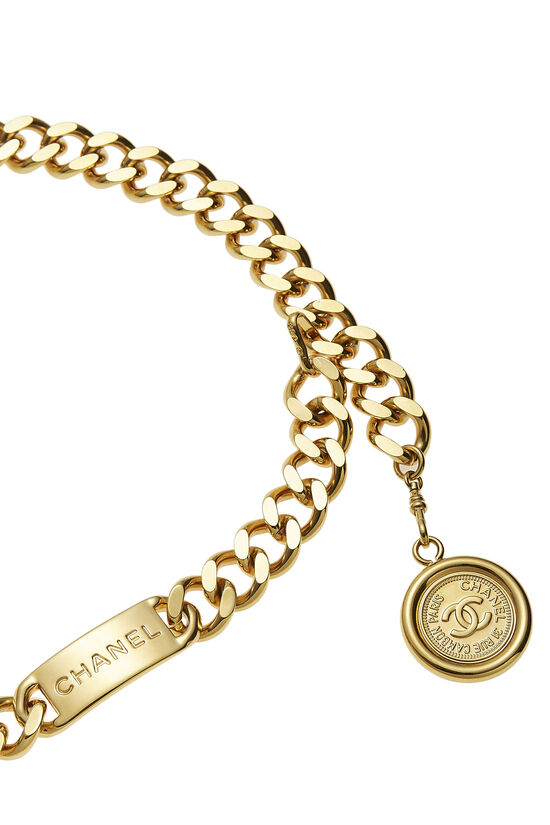 Gold 'CC' Chain Belt, , large image number 1