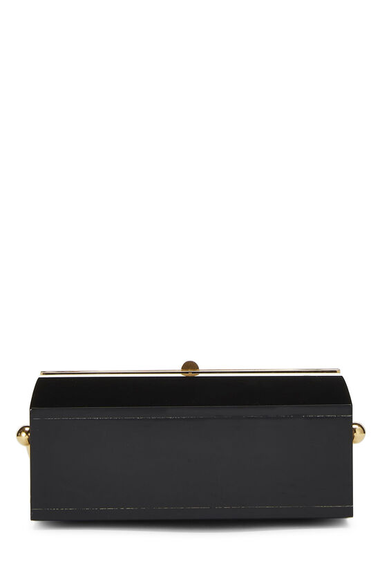 Black & Gold Lucite Minaudière Box Bag Mini, , large image number 5