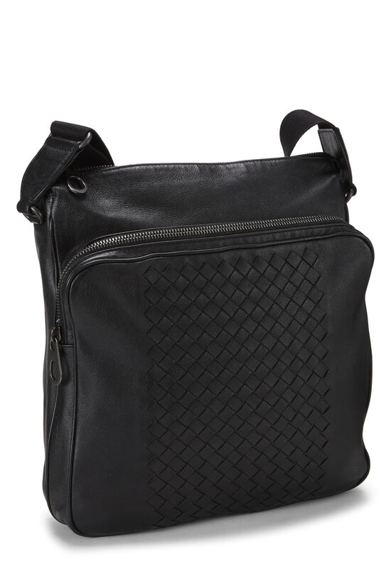Black Intrecciato Messenger Bag, , large image number 1