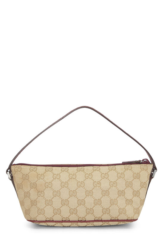 Burgundy Original GG Canvas Pouch, , large image number 3