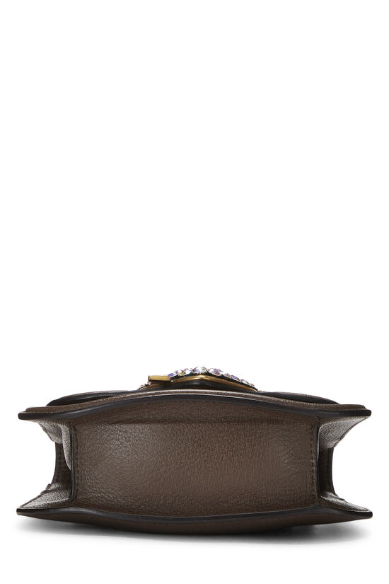 Brown Leather Web Linea Totem Shoulder Bag Small, , large image number 4