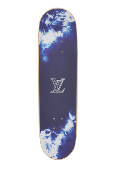 Blue Monogram Bandana Wood Skateboard, , large