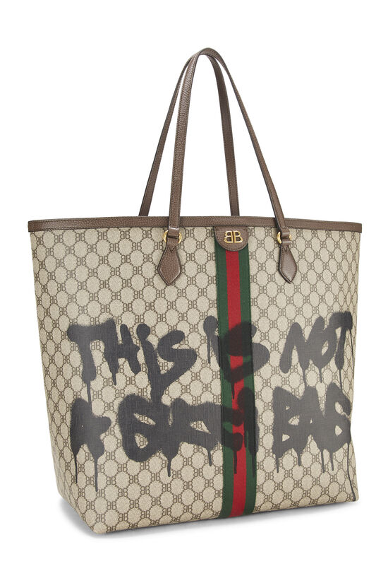 Gucci x Balenciaga The Hacker Project Graffiti Large Tote Bag