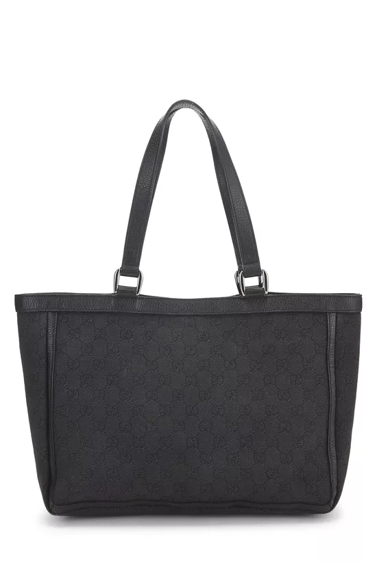 Black GG Canvas Abbey Pocket Tote, , large image number 3