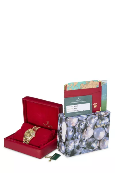 18k Yellow Gold Diamond Dial Day-Date President 18238 36mm, , large