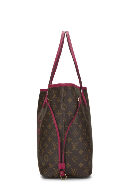 Pink Monogram Canvas Ikat Flower Neverfull MM, , large image number 2