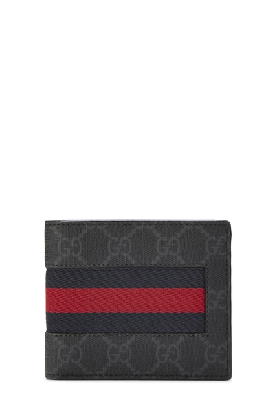 Black GG Supreme Canvas Web Bifold Wallet