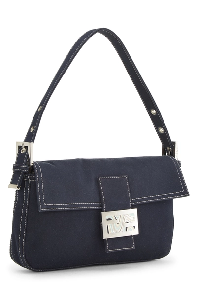 Navy Canvas Baguette, , large