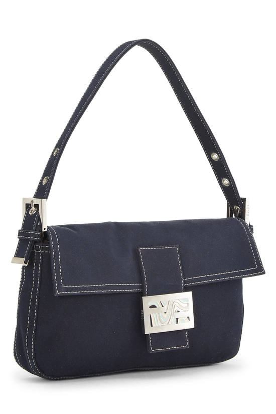 Navy Canvas Baguette, , large image number 1