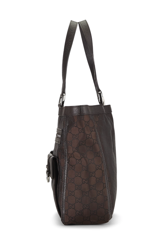 Brown GG Nylon Abbey Pocket Tote, , large image number 2