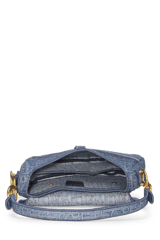 Blue Oblique Denim Saddle Bag, , large image number 5