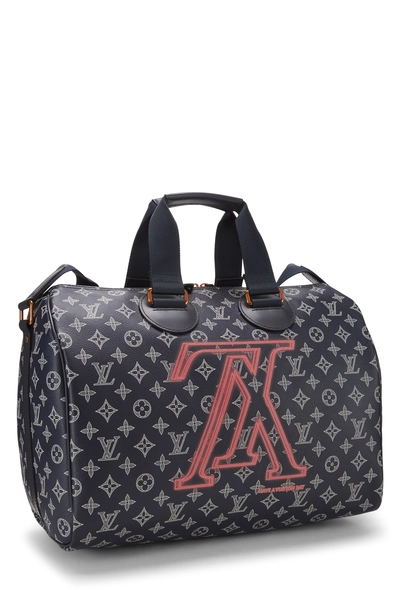 Louis Vuitton Kim Jones x Louis Vuitton Navy Monogram Upside Down Keepall Bandouliere 40 — photo 2