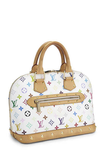 Takashi Murakami x Louis Vuitton White Monogram Multicolore Alma PM, , large