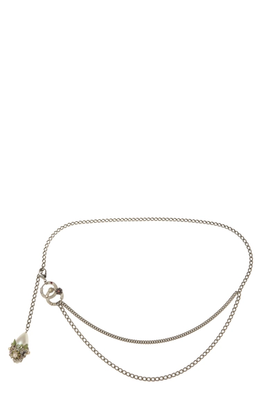 Silver 'CC' Chain Belt 2