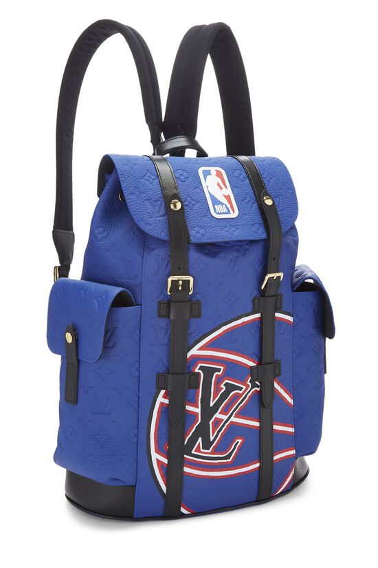 Louis Vuitton Blue Taurillon NBA Christopher Backpack MM QJBEBI3SBA000
