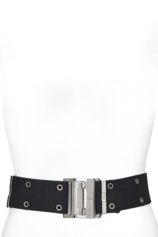Black Oblique Canvas Belt Bag, , large image number 1