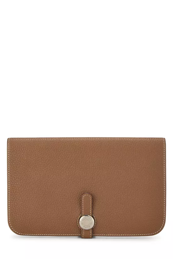 Gold Togo Dogon Wallet GM, , large image number 0