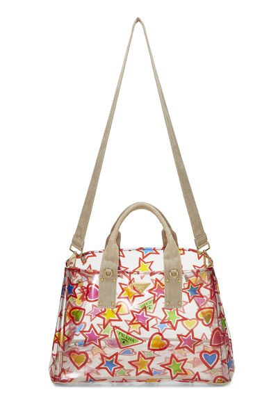 Multicolor Vinyl Stampato Tote Large, , large