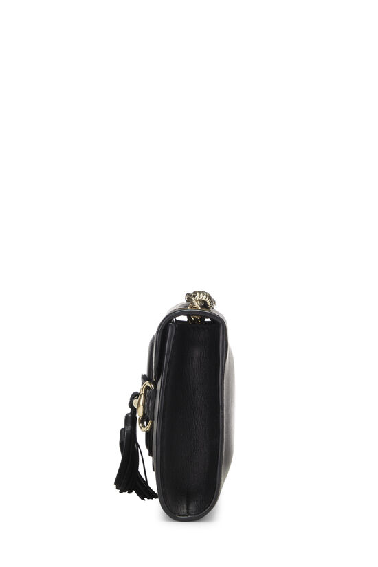 Black Leather Emily Chain Shoulder Bag Small, , large image number 3