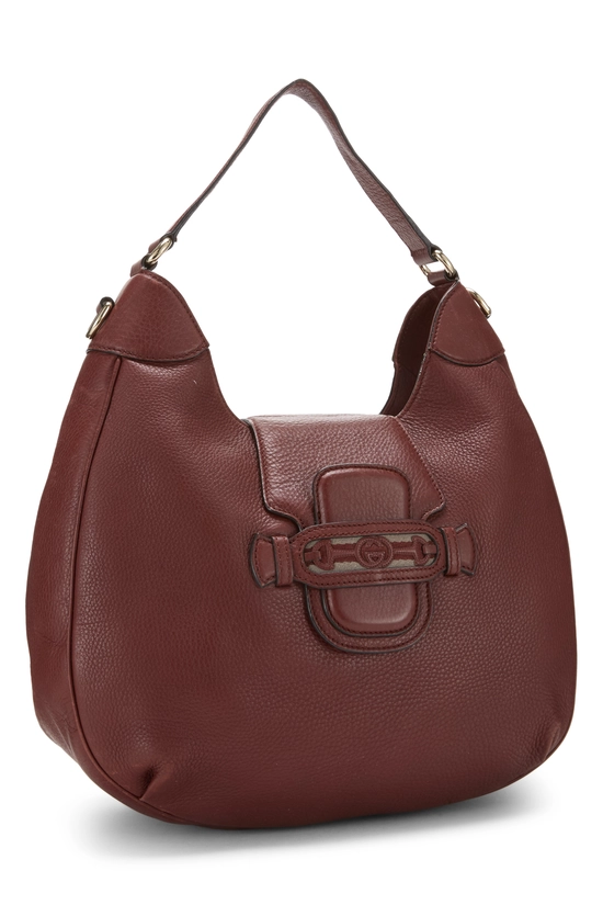 Brown Leather Dressage Horsebit Hobo, , large image number 1