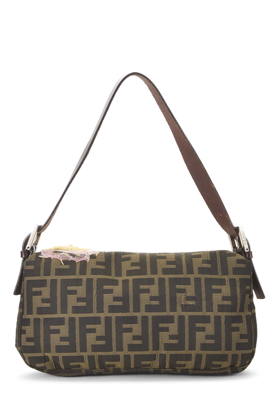 Brown Zucca Canvas Embroidered Baguette, , large image number 3
