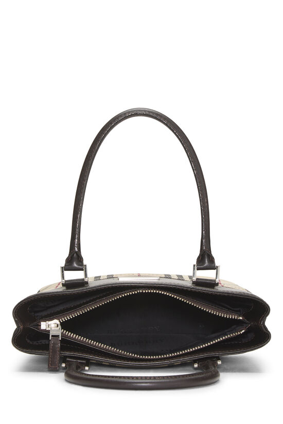 Brown House Check Jacquard Handbag Mini, , large image number 5