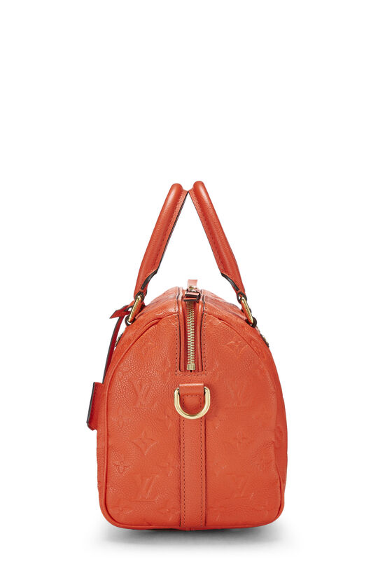 Louis Vuitton Orange Monogram Empreinte Speedy Bandouliere 25 