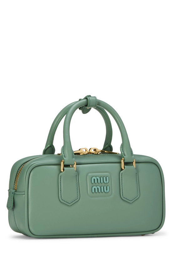 Green Calfskin Arcadie Top Handle Bag, , large image number 1