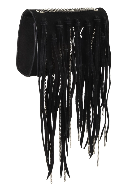 Black Suede Fringe Kate Small, , large image number 1