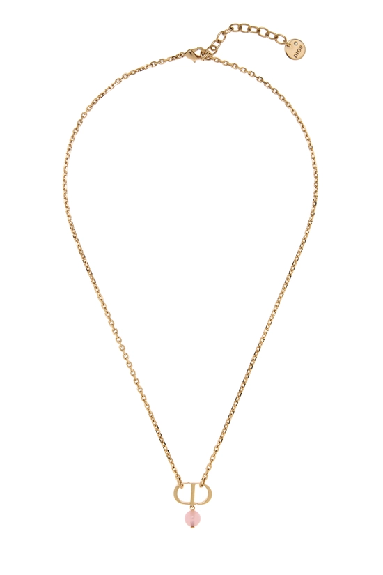 Pink Rose Gold 'CD' Necklace Petite, , large image number 0