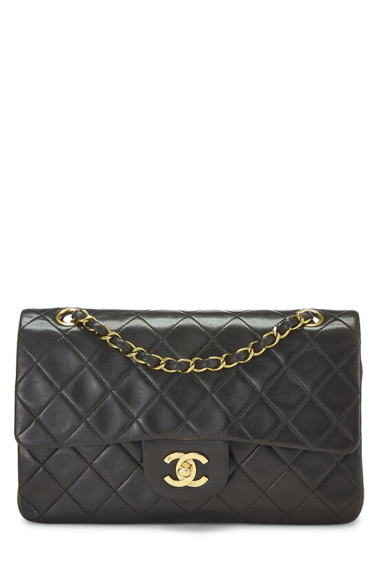 Black Quilted Lambskin Classic Double Flap Small, , large image number 0