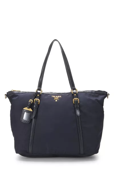 Navy Tessuto Nylon Convertible Tote
