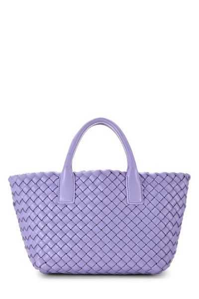 Bottega Veneta Purple Intrecciato Cabat Tote Mini