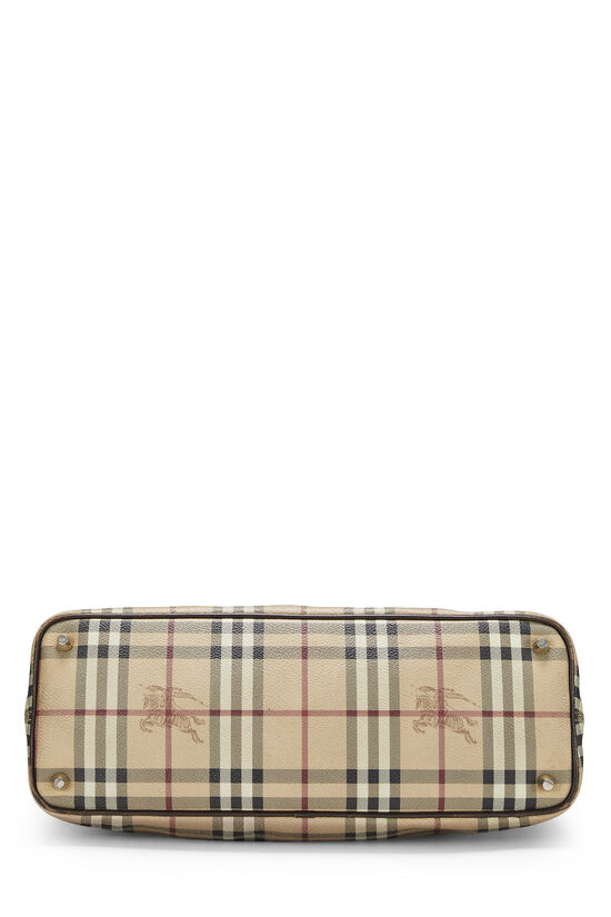 Leather and checked coated-canvas wallet