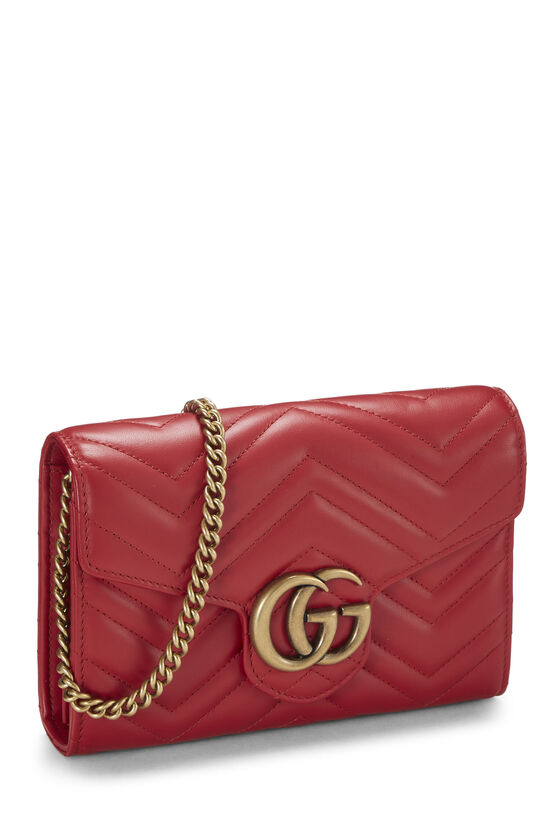 Red Leather GG Marmont Crossbody Small, , large image number 1