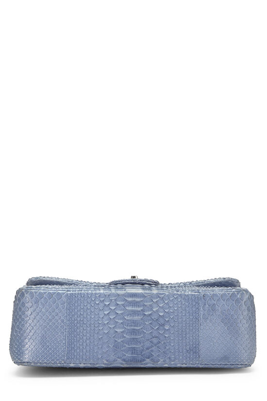 Chanel Blue Python New Mini Classic Single Flap Bag Chanel