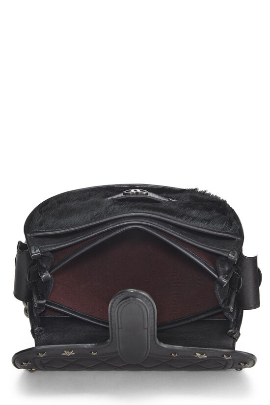Chanel - Paris-Dallas Black Quilted Calfskin Studded Saddle Bag