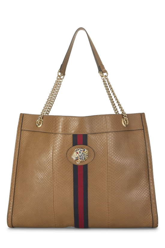 Brown Python Web Rajah Tote Large, , large image number 0