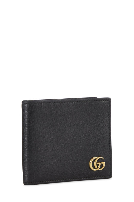 Black Leather GG Marmont Compact Wallet, , large image number 1